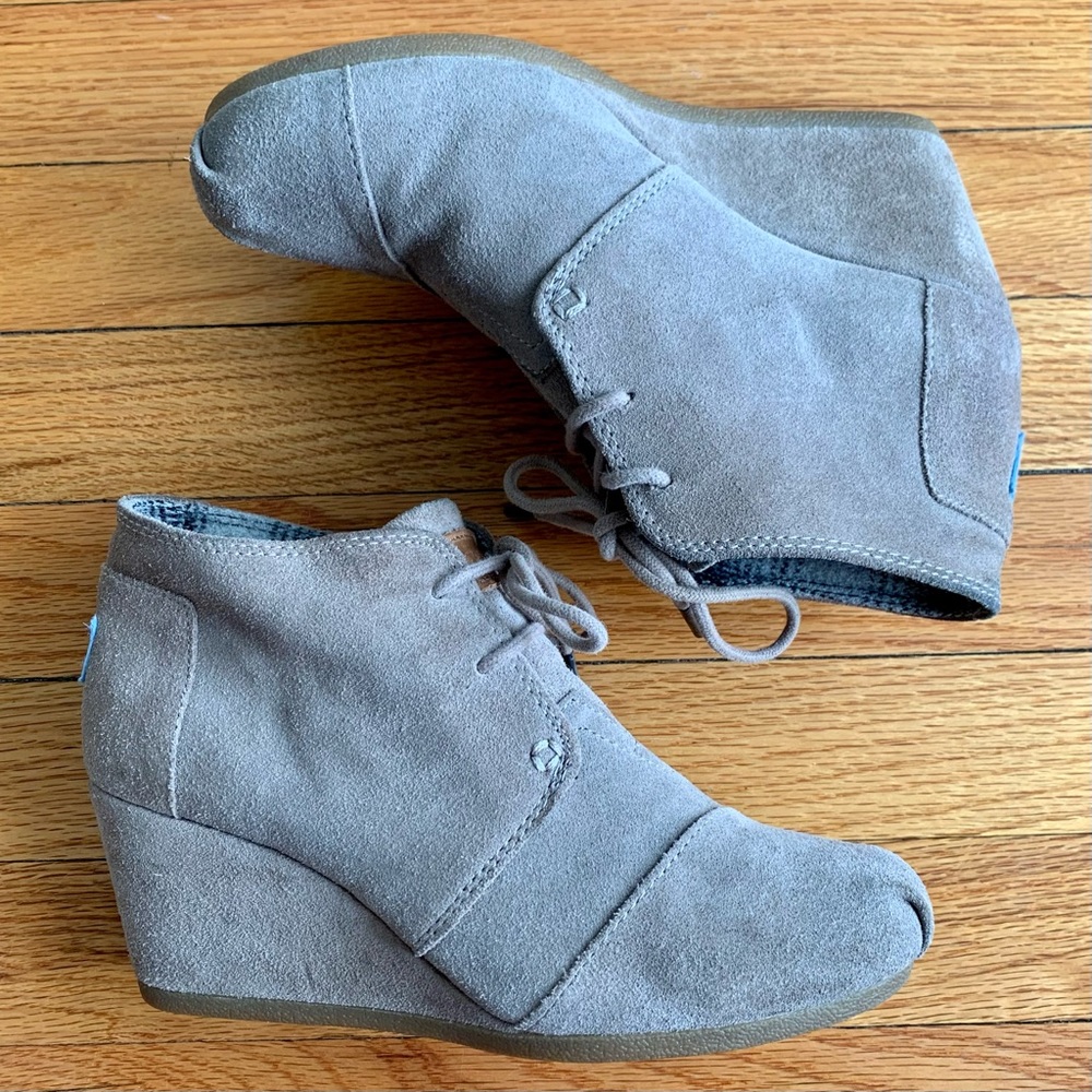 Toms beige Desert Wedge booties - Picture 5 of 9